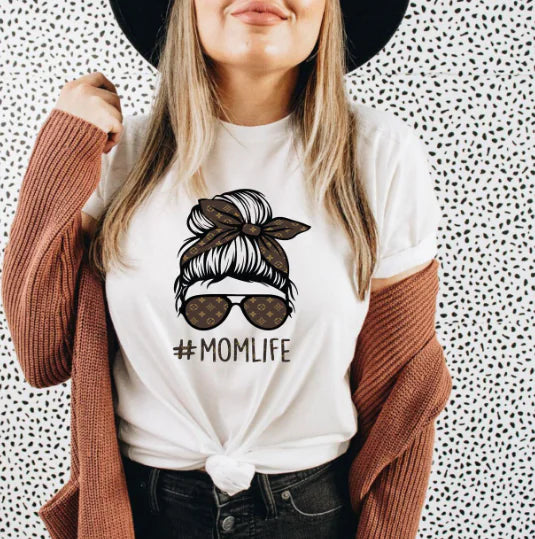 Casual Round Neck Short Sleeve Digital Print T-Shirt