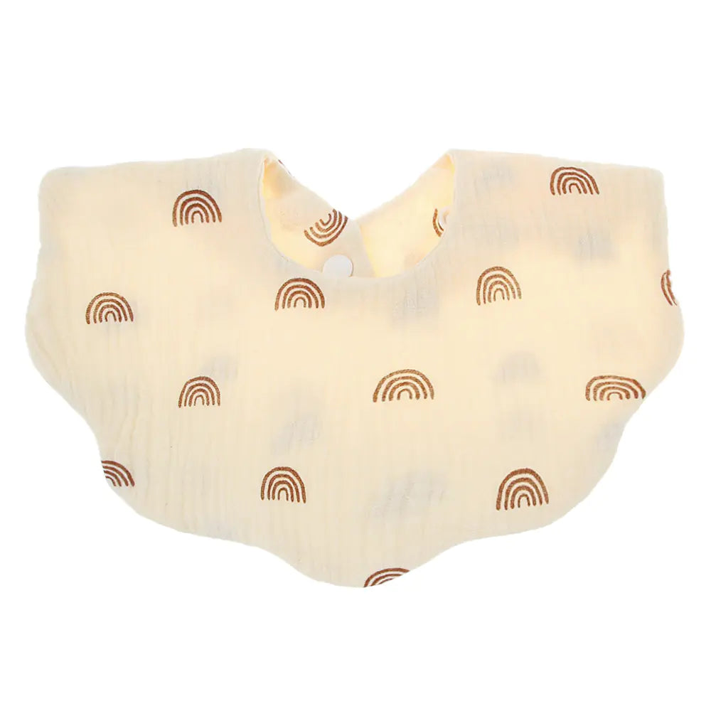Baby Printed Cotton Gauze Wavy Bib Towel