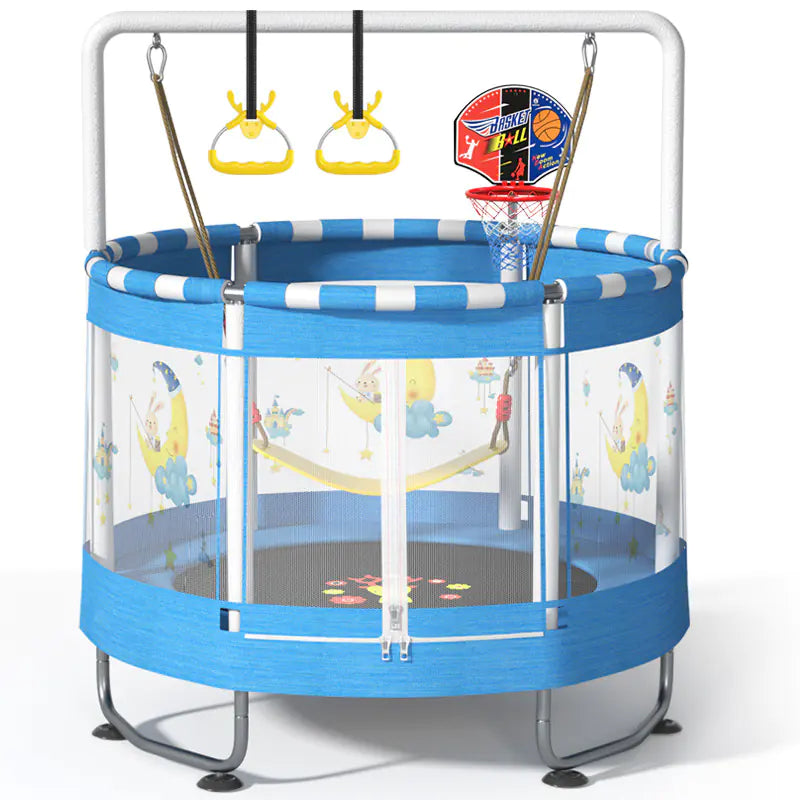 Indoor Trampoline for Kids and Adults with Safety Net