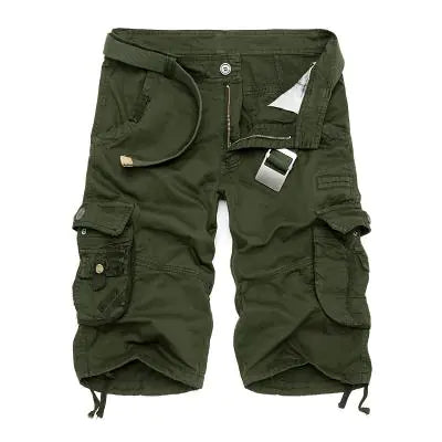 Men's Camouflage Cargo Shorts with Multiple Pockets