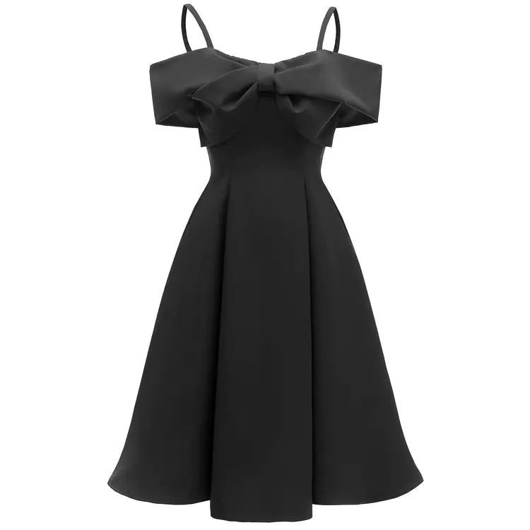 2020 Spring Summer Amazon Women's Bow Tie Dress