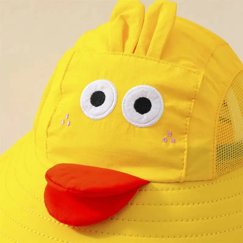 Children's Yellow Bucket Beach Hat for Boys and Girls