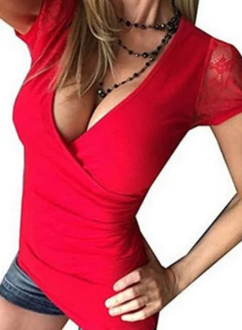 Lace Short Sleeve T-Shirt and Base Layer Top