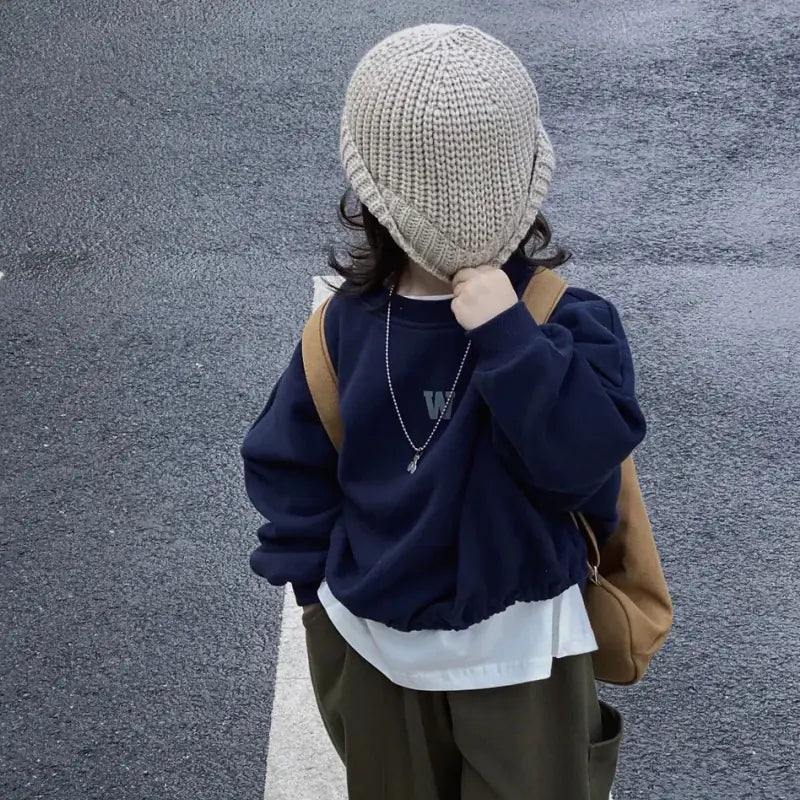 Korean Woolen Cap for Kids - Autumn and Winter