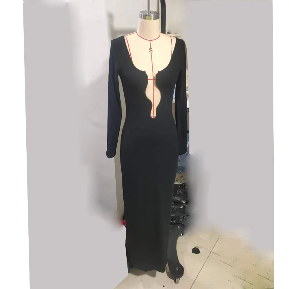 Slim Fit Long Sleeve Dress
