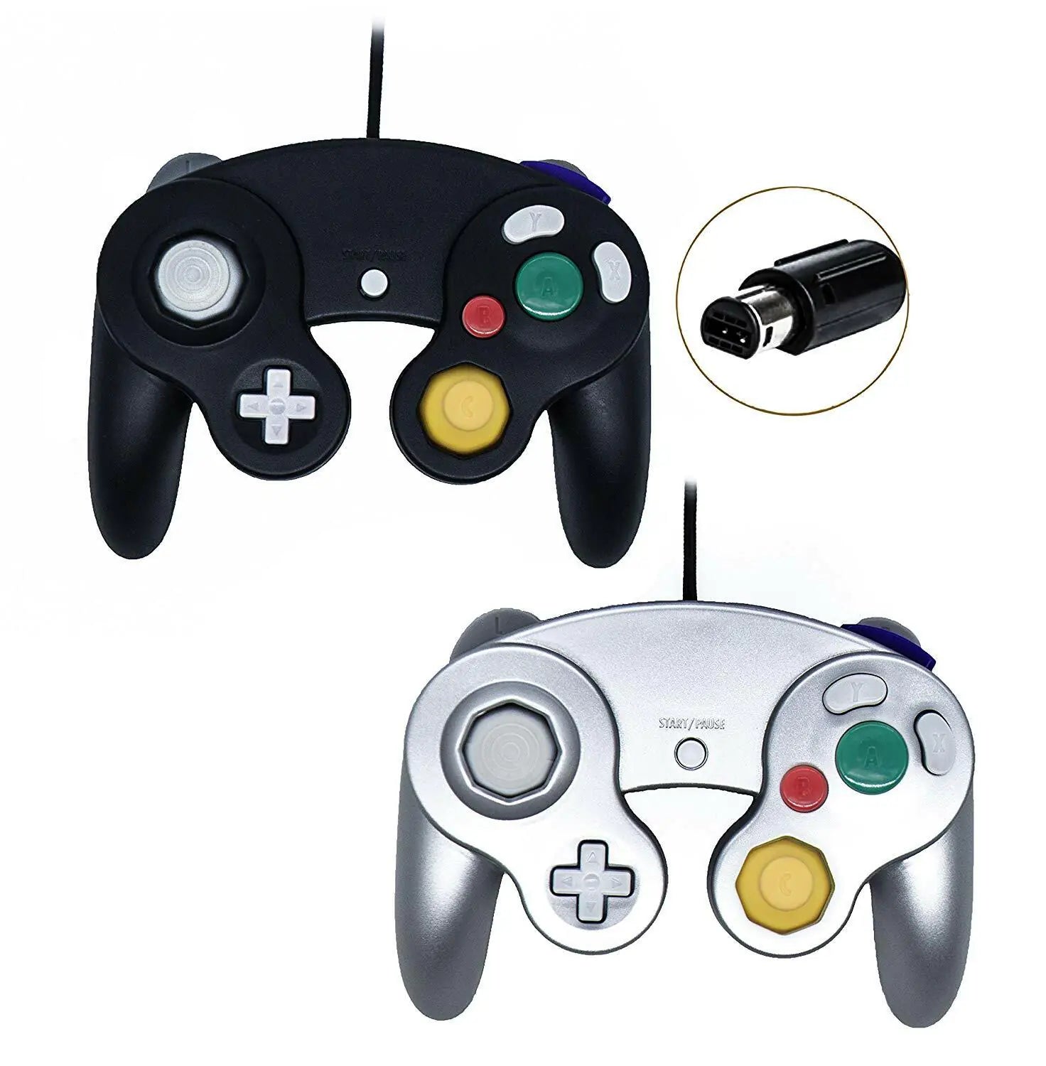 2 Pack Wired NGC Controller Gamepad for Nintendo GameCube GC & Wii U Console USA