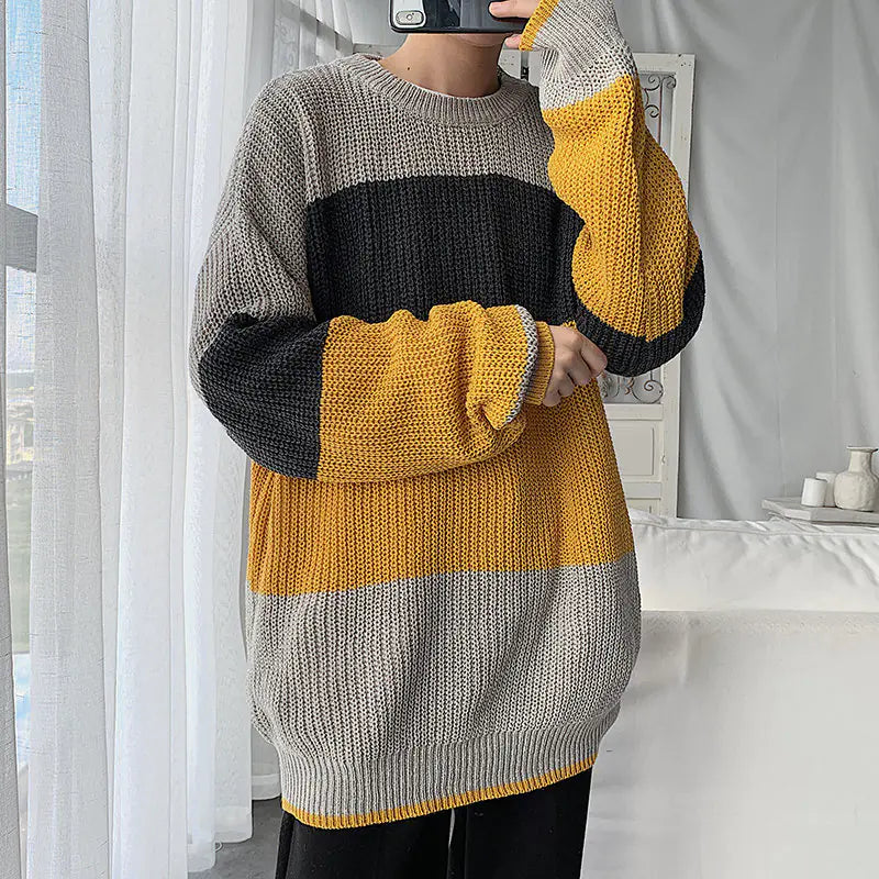 Men's Oversized Turtleneck Sweater - Korean Style