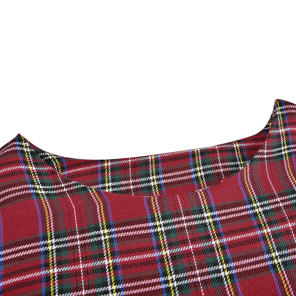 Plaid Long Sleeve Dress for Women - Autumn Collection