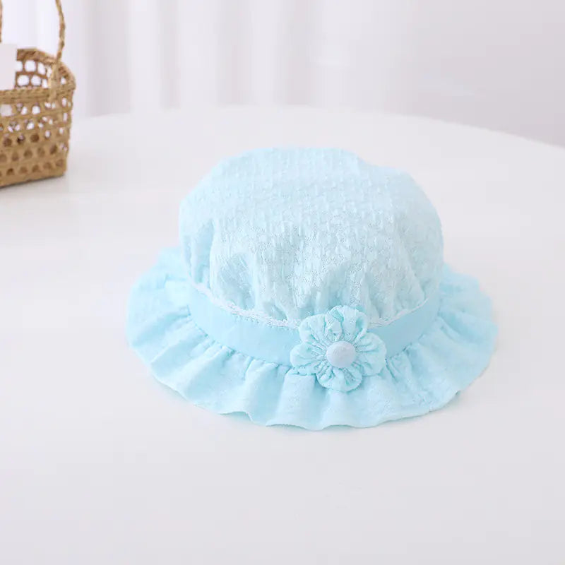 Children's Lace Brim Fisherman Hat for 2-9 Years Old