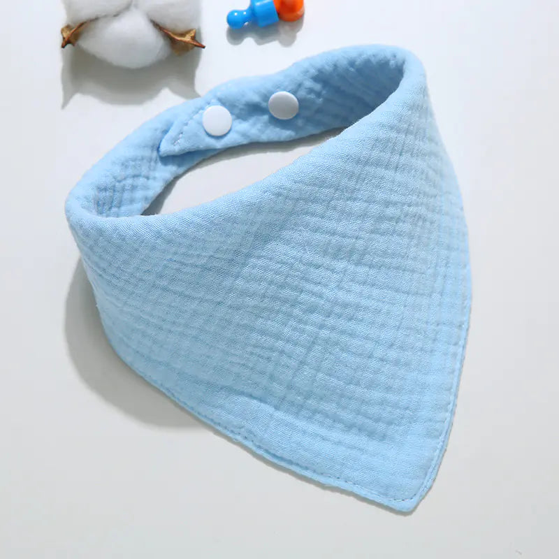 Pure Cotton Baby Bib with Triangular Crepe Design