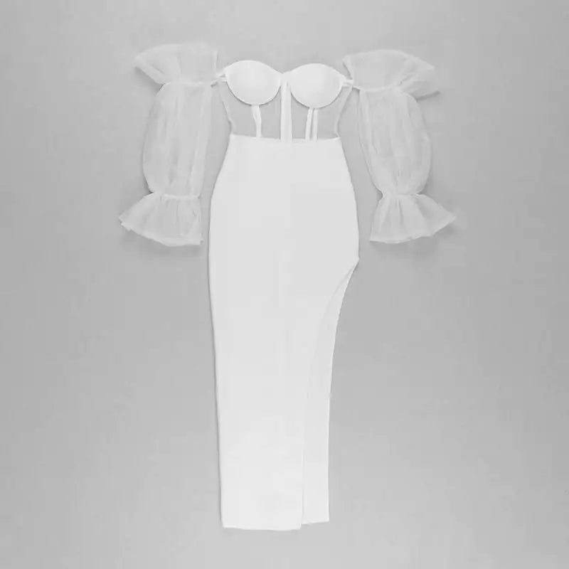 Yarn Long Sleeve Dress for Weddings and Parties