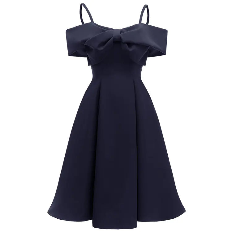 2020 Spring Summer Amazon Women's Bow Tie Dress