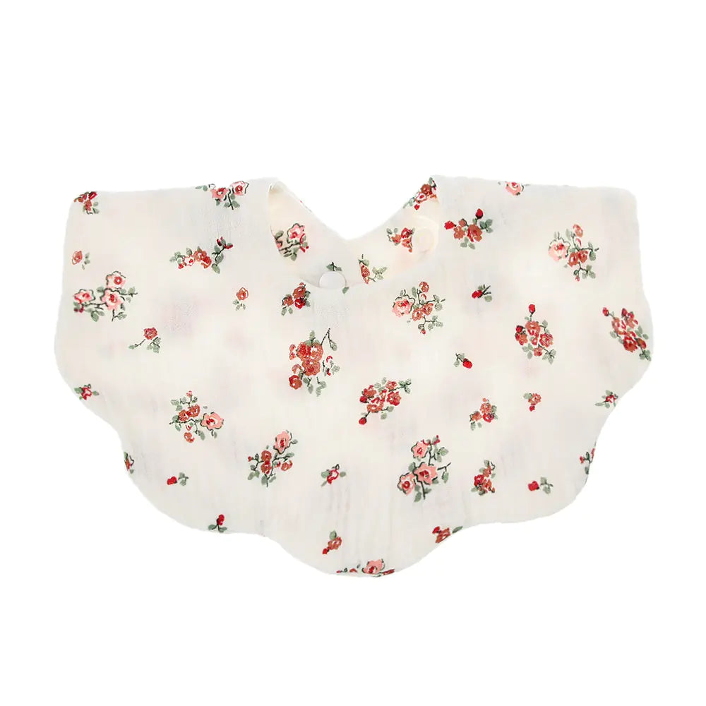 Baby Printed Cotton Gauze Wavy Bib Towel