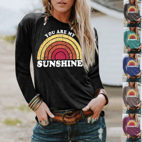 Letter Print Crew Neck Short Sleeve T-Shirt