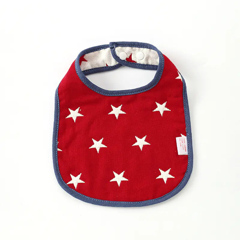 6-Layer U-Shaped Baby Gauze Bib in Pure Cotton