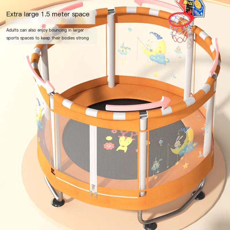 Indoor Trampoline for Kids and Adults with Safety Net