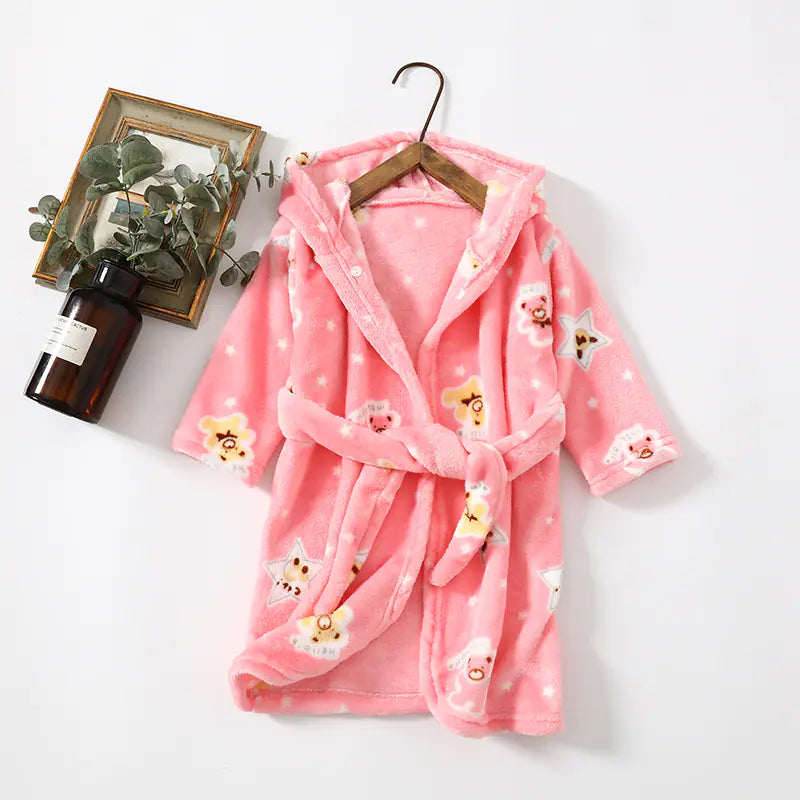 Flannel Coral Velvet Hoodie for Kids and Adults