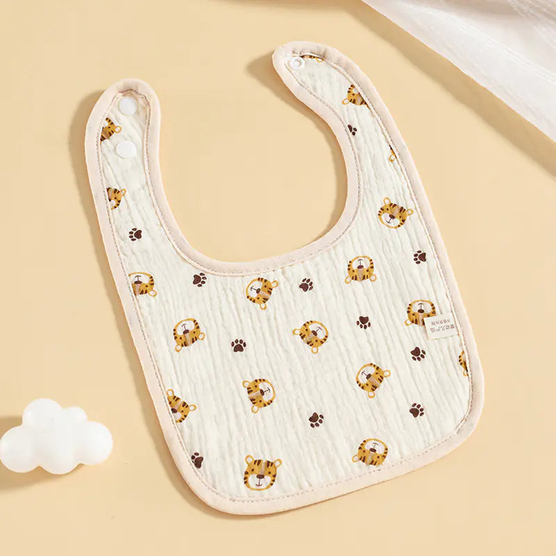 Pure Cotton Six-Layer Gauze U-Shaped Baby Bib