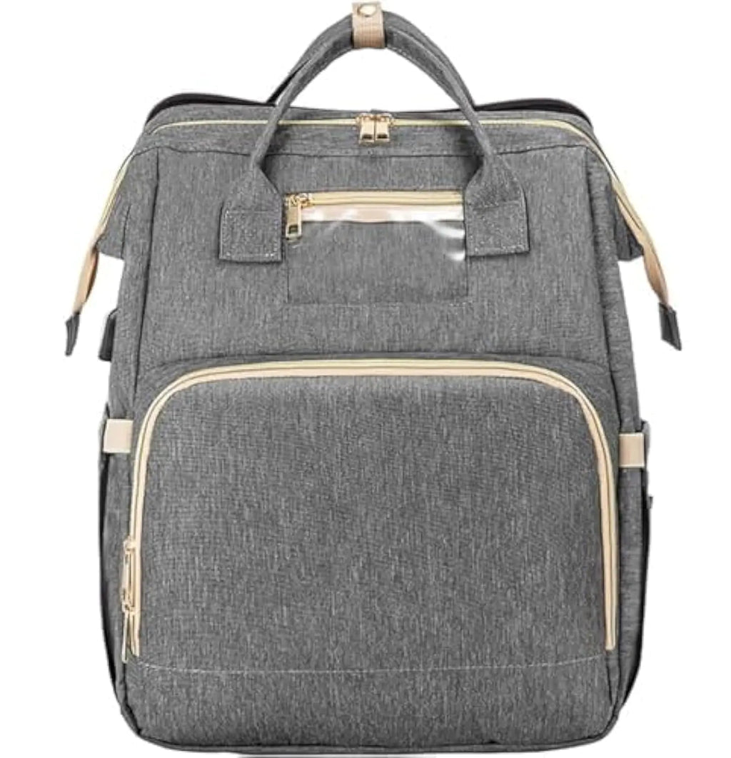 REPIG Diaper Bag Backpack with Changing Station Large Baby Diaper Bag Multifunctional Travel Diaper Waterproof Backpack for Baby Boy & Girls Travel Nappy Bag with USB Charging Port Grey