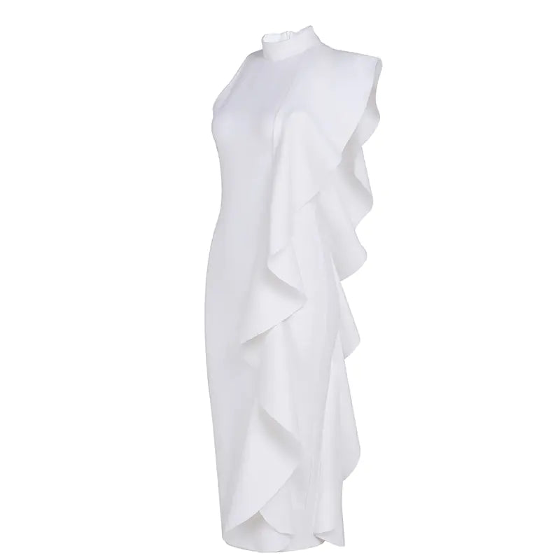 Elegant Ruffle Dress for Evening Events and Parties
