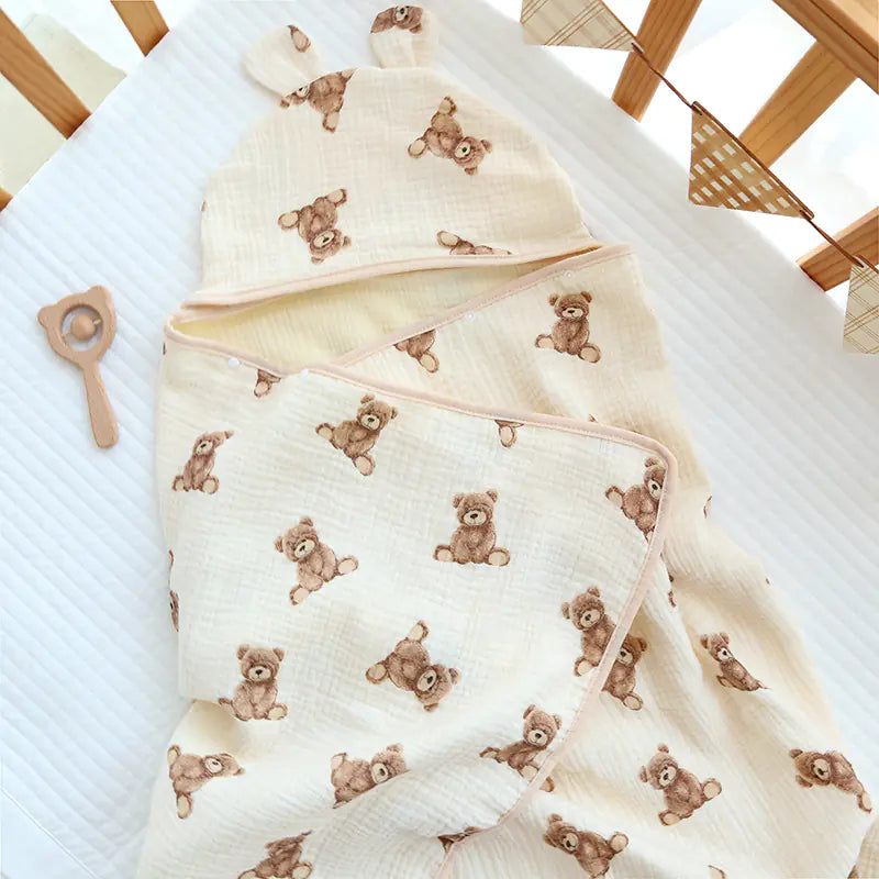 Four Seasons 4-Layer Muslin Cotton Baby Bath Towel
