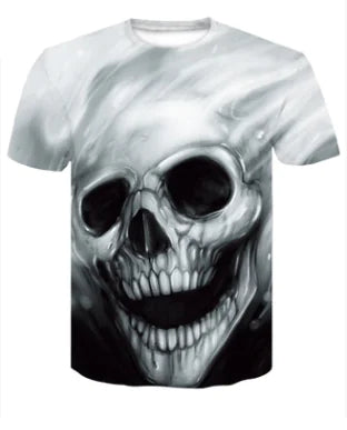 Digital Print Crew Neck Short Sleeve T-Shirt