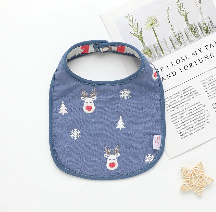 6-Layer U-Shaped Baby Gauze Bib in Pure Cotton