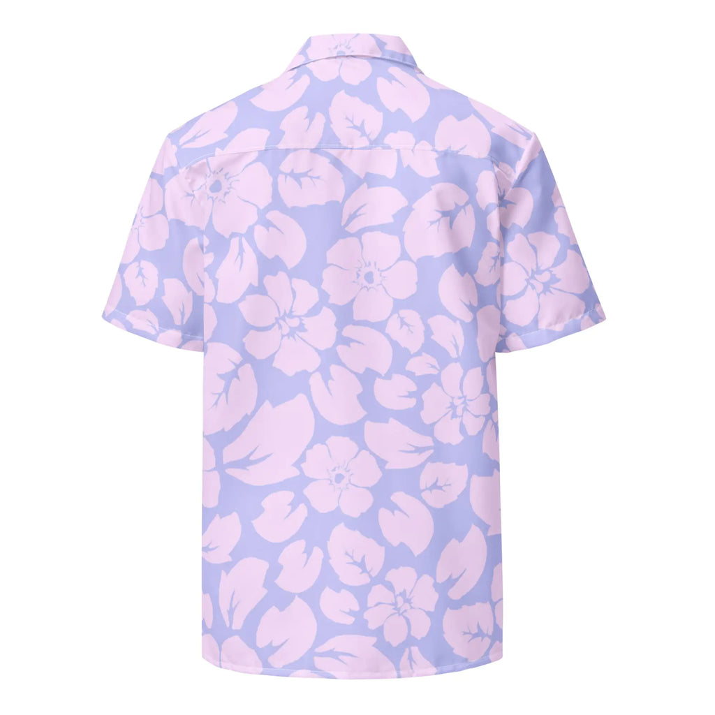 Tropical Purple Jungle Sunset button down hawaiian shirt
