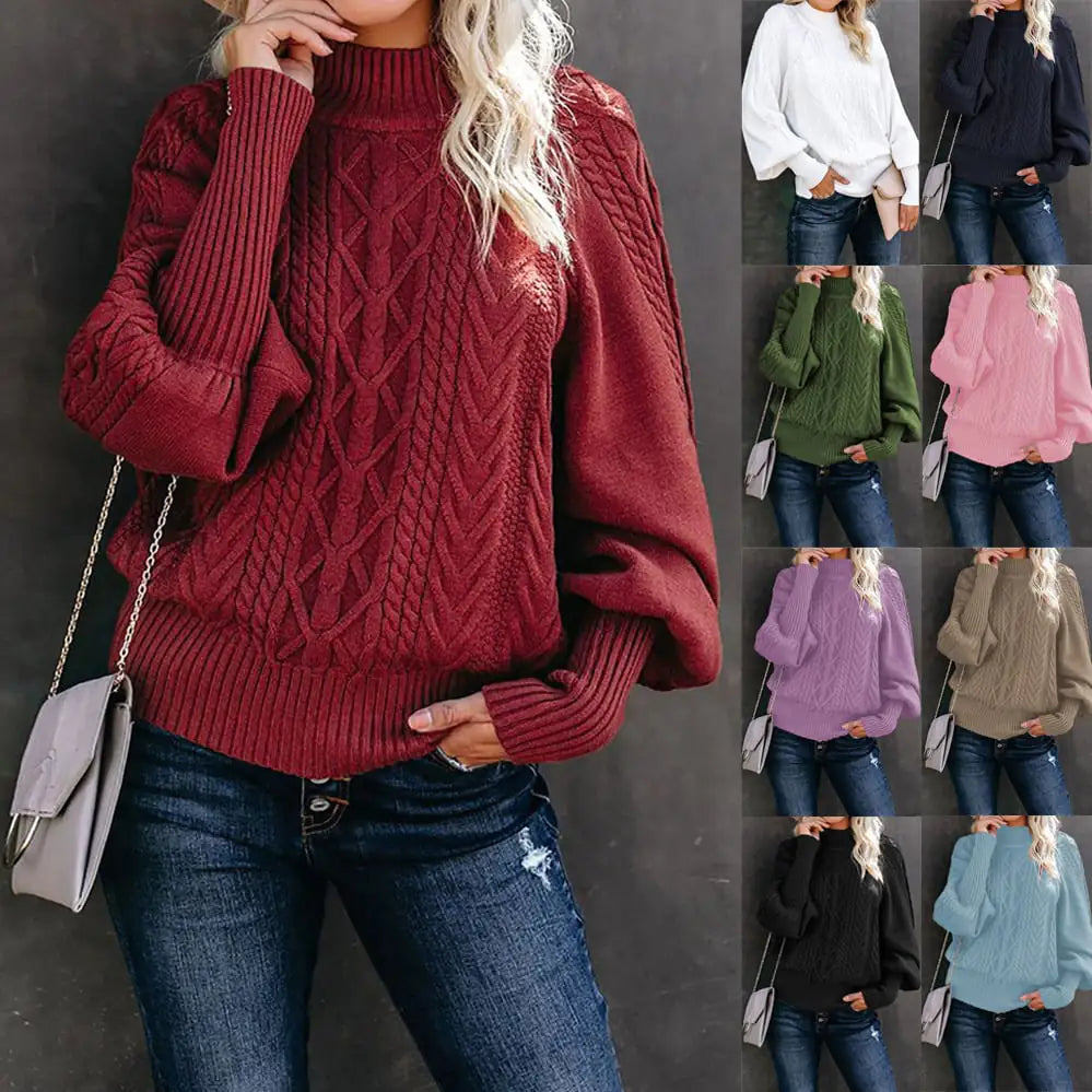 Loose Long Sleeve Knit Sweater for Women - New Style