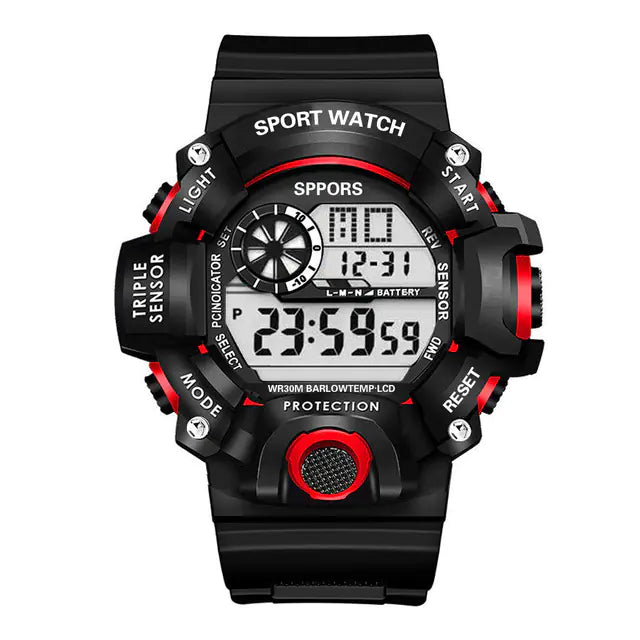 YIKAZE Men's Multifunction LED Digital Sports Watch
