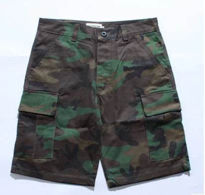 Men's Summer New Cargo Pants, Purple Camouflage Shorts