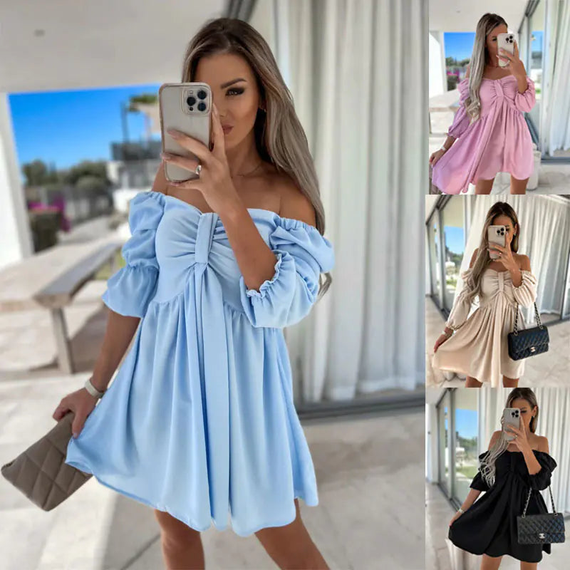One-Shoulder High Waist Dress for Women