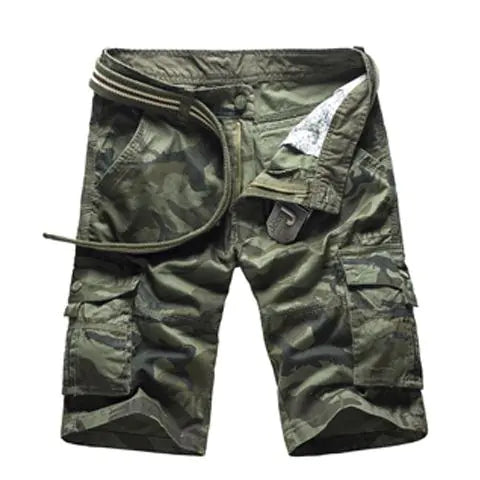 Men's Camouflage Cargo Shorts with Multiple Pockets