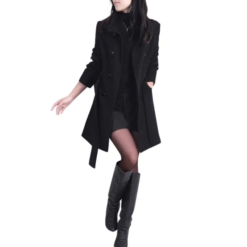 New Autumn Winter Plus Size Woolen Coat (Korean Style)