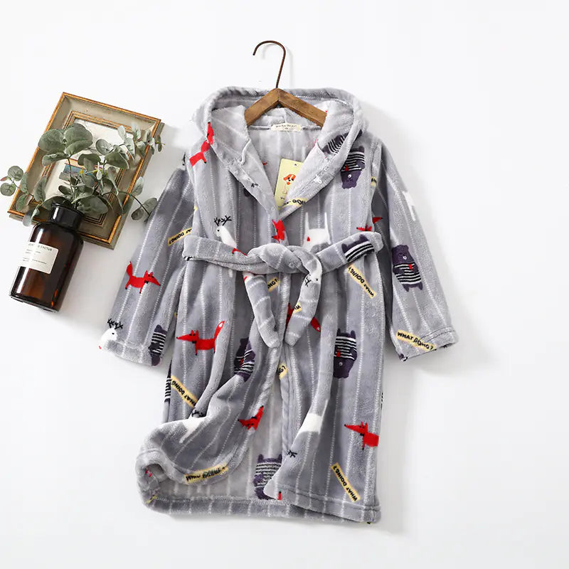 Flannel Coral Velvet Hoodie for Kids and Adults