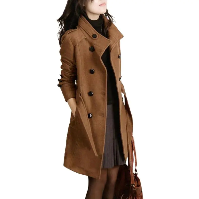 New Autumn Winter Plus Size Woolen Coat (Korean Style)
