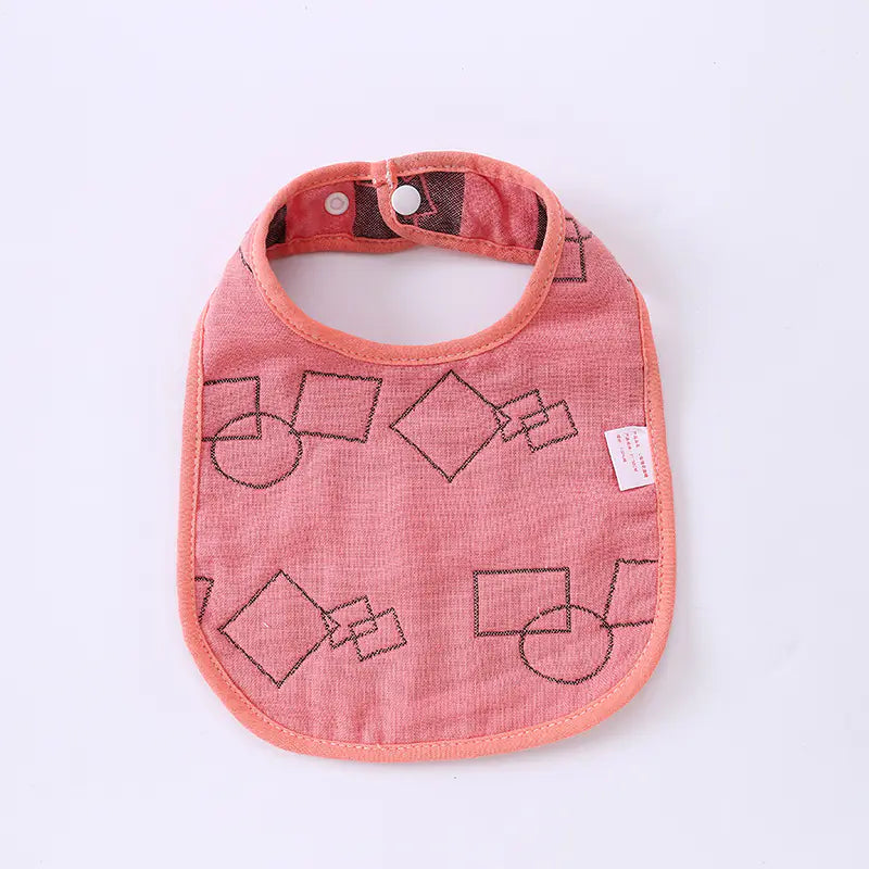 6-Layer U-Shaped Baby Gauze Bib in Pure Cotton