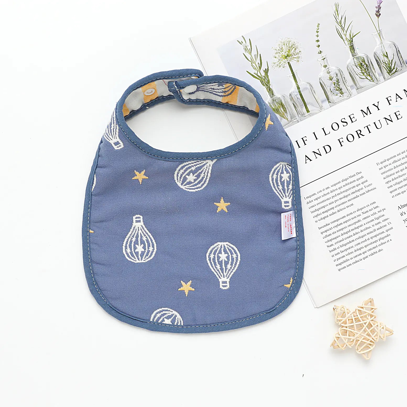6-Layer U-Shaped Baby Gauze Bib in Pure Cotton