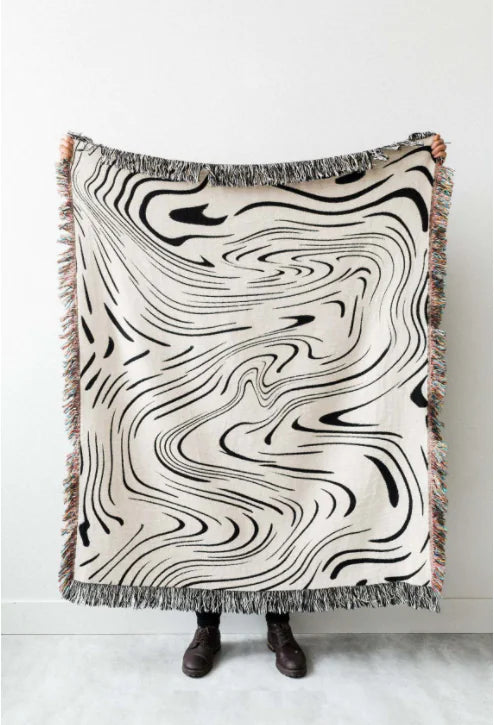 Marble Blanket with Water Wave Pattern (Single Piece)