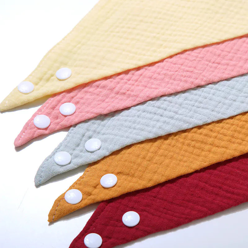 Pure Cotton Baby Bib with Triangular Crepe Design