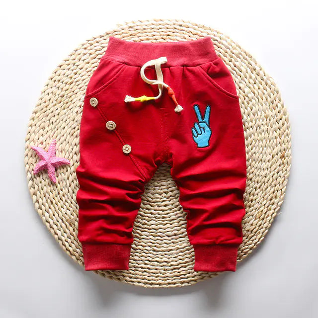 Baby Boys Cotton Sports Pants - Toddler Casual Trousers