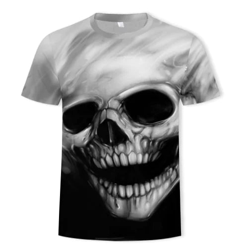 Digital Print Crew Neck Short Sleeve T-Shirt