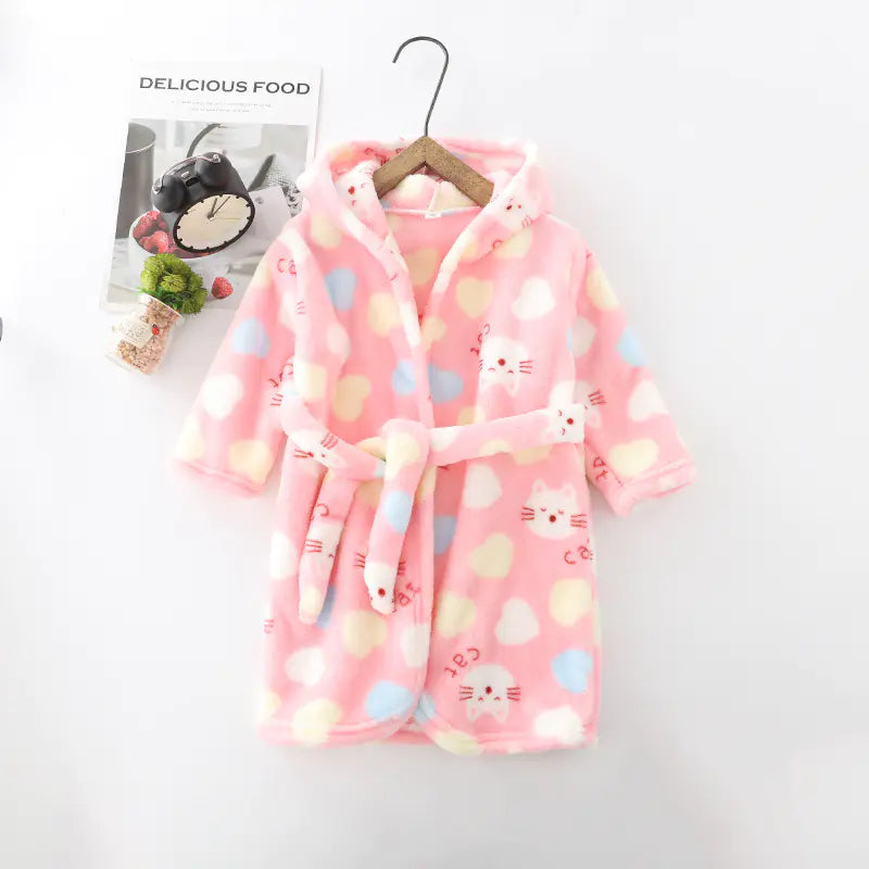 Flannel Coral Velvet Hoodie for Kids and Adults
