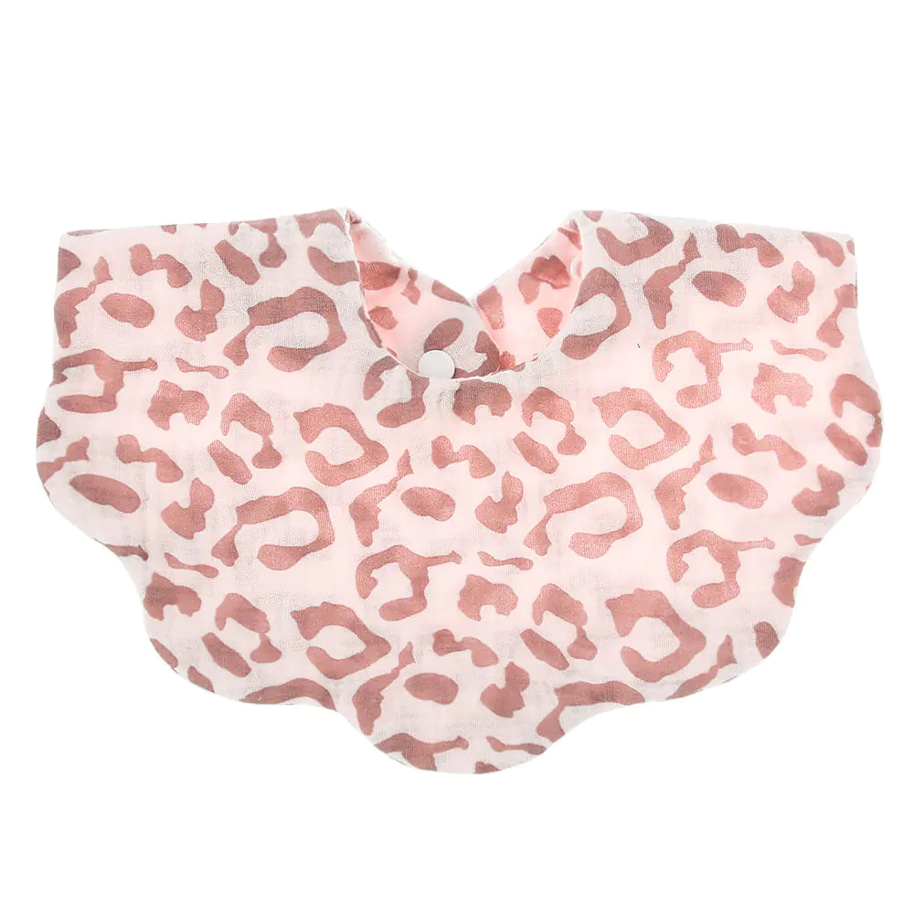 Baby Printed Cotton Gauze Wavy Bib Towel