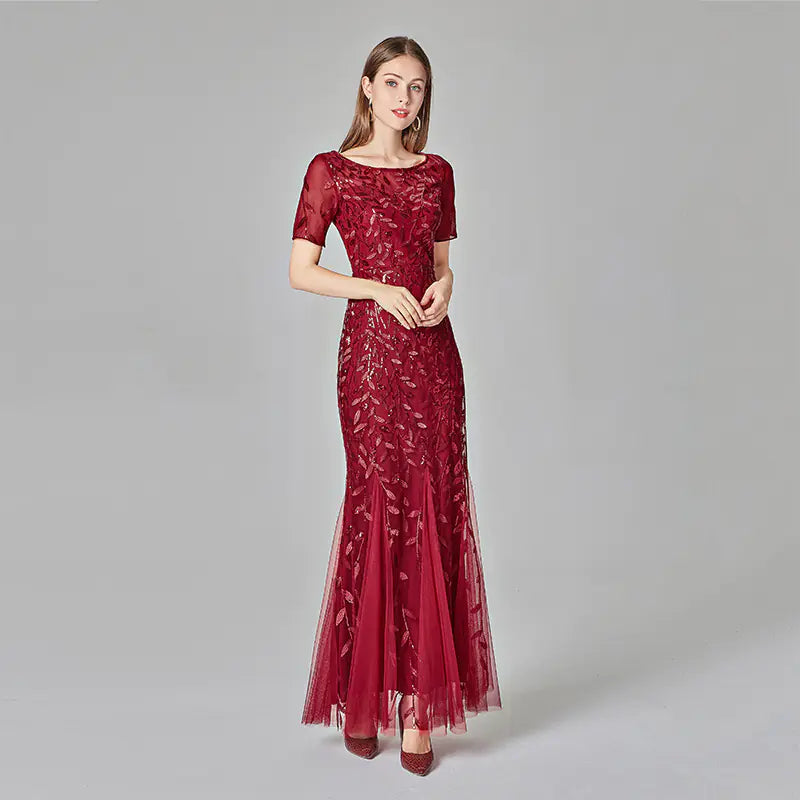 Evening Gown with Mermaid Tail Design