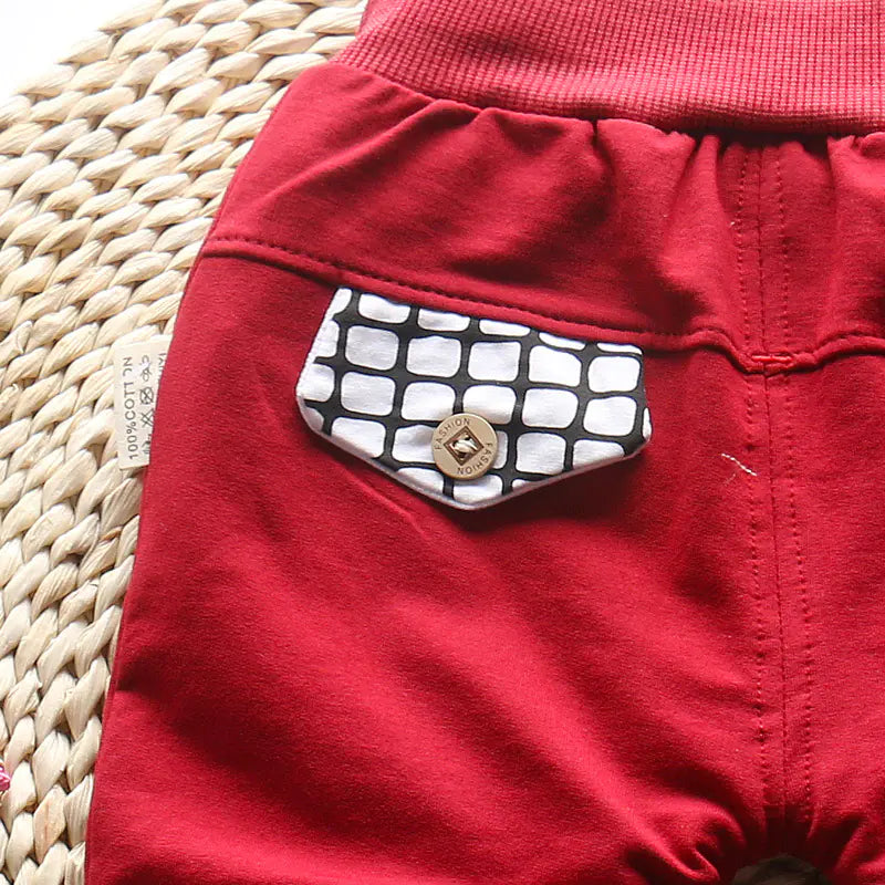 Baby Boys Cotton Sports Pants - Toddler Casual Trousers