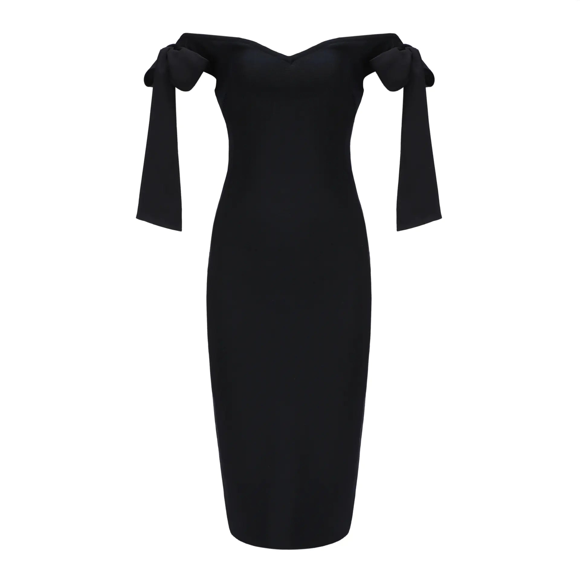 One-Shoulder V-Neck High-Waist Party Dress
