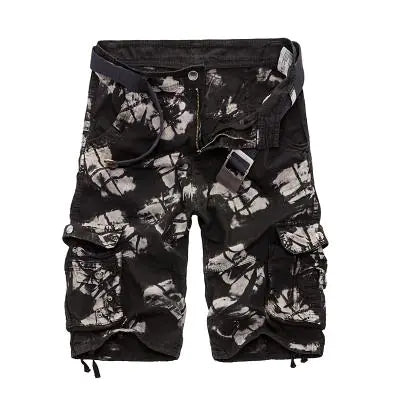 Men's Camouflage Cargo Shorts with Multiple Pockets