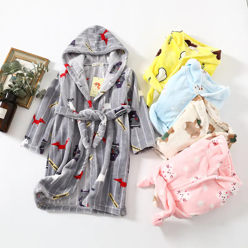 Flannel Coral Velvet Hoodie for Kids and Adults