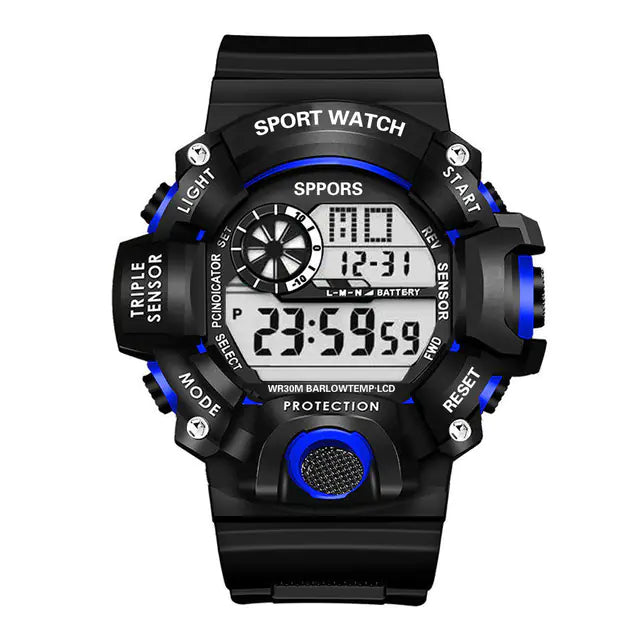 YIKAZE Men's Multifunction LED Digital Sports Watch